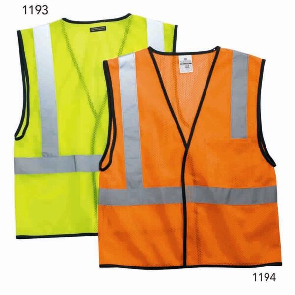Unisex Economy Single Pocket Hook-and-Loop Mesh Vest Thumbnail